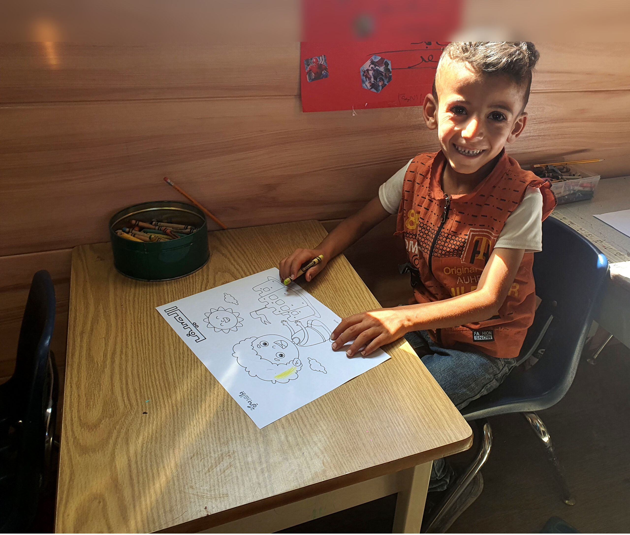 material escolar para niños refugiados